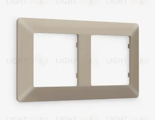 Рамка двойная Ambrella Volt Line серо-бежевый матовый AF110362 AF110362