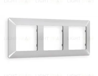 Рамка тройная Ambrella Volt Line серебро глянец AF110403 AF110403