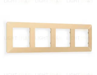 Рамка четверная Ambrella Volt Line шампань AF110604 AF110604