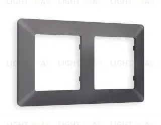 Рамка двойная Ambrella Volt Line антрацит серый AF110652 AF110652
