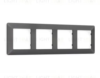 Рамка четверная Ambrella Volt Line антрацит серый AF110654 AF110654