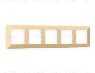 Рамка пятерная Ambrella Volt Line шампань AF110605 AF110605