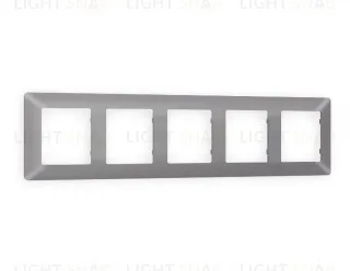 Рамка пятерная Ambrella Volt Line сталь матовый AF110505 AF110505