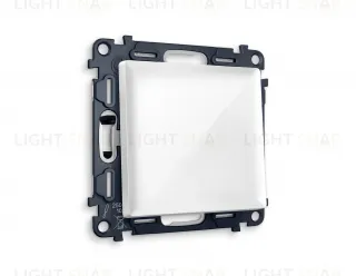 Выключатель одноклавишный перекрестный (из 3-х мест) Ambrella Volt Alfa 10A/250В белый глянец VM112+AP1010 VM112 + AP1010