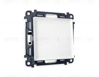 Переключатель одноклавишный (из 2-х мест) с подсветкой (нейтральный белый свет) Ambrella Volt Alfa 10A/250В белый матовый VM105+G25W+AP1220 VM105 + G25W + AP1220