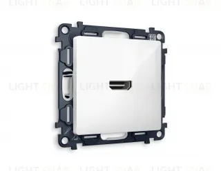 Розетка одинарная HDMI 2.0 40V/0,5A 5-18 Гбит/с Ambrella Volt Alfa, белый глянец VM222+AP1140 VM222 + AP1140