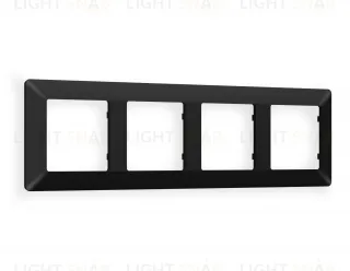 Рамка четверная Ambrella Volt Line черный матовый AF110704 AF110704