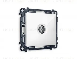 Розетка TV оконечная Ambrella Volt Alfa белый глянец VM202+AP1130 VM202 + AP1130