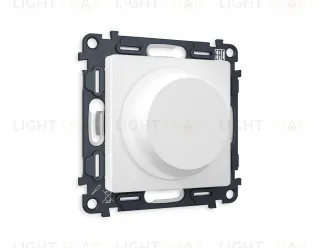 Светорегулятор поворотно-нажимной 5-300Вт Led, 25-600Вт лампы накал., Ambrella Volt Alfa белый матовый VM136+AP1255 VM136 + AP1255