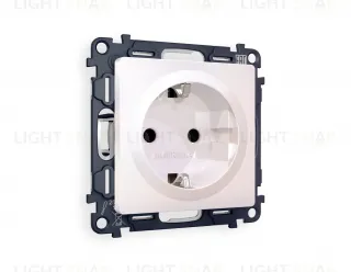 Розетка с заземлением Ambrella Volt Alfa 16A/250В, винтовой зажим, жемчуг VM141+AP2060 VM141 + AP2060