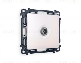 Розетка TV оконечная Ambrella Volt Alfa жемчуг VM202+AP2130 VM202 + AP2130