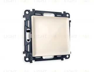 Выключатель одноклавишный Ambrella Volt Alfa 10A/250В бежевый глянец VM101+AP3010 VM101 + AP3010