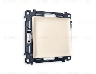 Переключатель одноклавишный на 2 направления (из 2-х мест) Ambrella Volt Alfa 10A/250В бежевый матовый VM105+AP3210 VM105 + AP3210