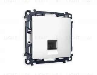 Розетка телефонная одинарная Ambrella Volt Alfa RJ 11, белый матовый VM190+AP1320 VM190 + AP1320