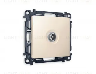 Розетка TV оконечная Ambrella Volt Alfa бежевый матовый VM202+AP3330 VM202 + AP3330