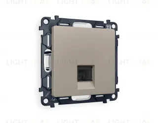 Розетка компьютерная одинарная Ambrella Volt Alfa 6 кат, RJ 45, UTP, серо-бежевый матовый VM188+AP3720 VM188 + AP3720