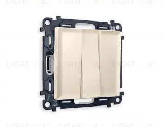 Выключатель трехклавишный Ambrella Volt Alfa 10A/250В бежевый матовый VM133+AP3250 VM133 + AP3250