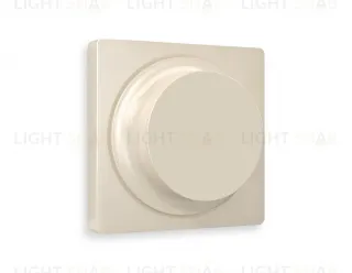 Светорегулятор поворотно-нажимной 5-300Вт Led, 25-600Вт лампы накал., Ambrella Volt Alfa бежевый матовый VM136+AP3255 VM136 + AP3255