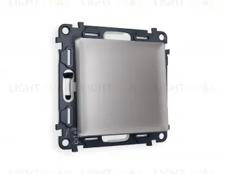 Выключатель одноклавишный перекрестный (из 3-х мест) Ambrella Volt Alfa 10A/250В сталь матовый VM112+AP5010 VM112 + AP5010