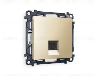 Розетка компьютерная одинарная Ambrella Volt Alfa 6 кат, RJ 45, UTP, шампань VM188+AP6120 VM188 + AP6120