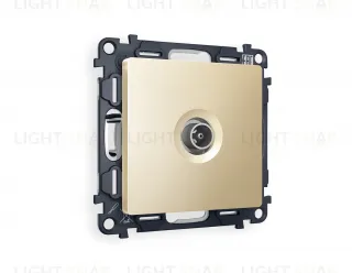 Розетка TV проходная Ambrella Volt Alfa шампань VM211+AP6130 VM211 + AP6130