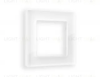 Рамка одинарная Ambrella Volt Platos белое стекло натуральное AF380101 AF380101