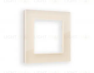 Рамка одинарная Ambrella Volt Platos бежевое стекло натуральное AF380301 AF380301