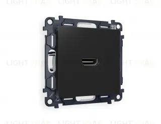 Розетка одинарная HDMI 2.0 40V/0,5A 5-18 Гбит/с Ambrella Volt Alfa, черный матовый VM222+AP8140 VM222 + AP8140