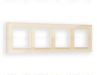 Рамка четверная Ambrella Volt Platos бежевое стекло органик AF330304 AF330304