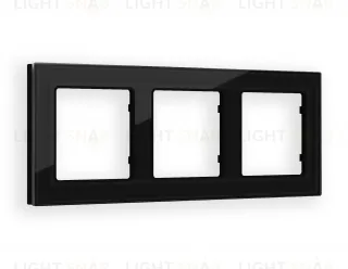 Рамка тройная Ambrella Volt Platos черный стекло натуральное AF380803 AF380803
