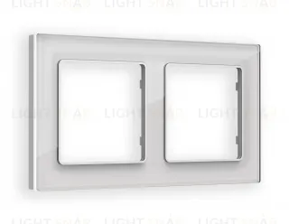 Рамка двойная Ambrella Volt Platos серебро стекло ограник AF330402 AF330402