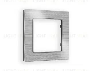 Рамка одинарная Ambrella Volt Platos серебро металл шлифованный AF550101 AF550101