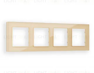 Рамка четверная Ambrella Volt Platos шампань стекло органик AF330604 AF330604