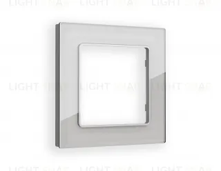 Рамка одинарная Ambrella Volt Platos серебро стекло ограник AF330401 AF330401