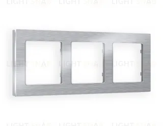 Рамка тройная Ambrella Volt Platos серебро металл шлифованный AF550103 AF550103