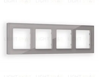 Рамка четверная Ambrella Volt Platos сталь стекло ограник AF330504 AF330504