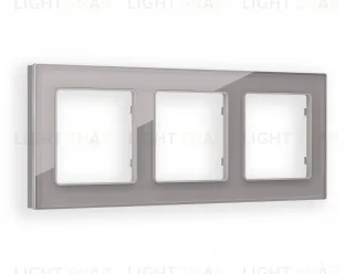 Рамка тройная Ambrella Volt Platos сталь стекло ограник AF330503 AF330503