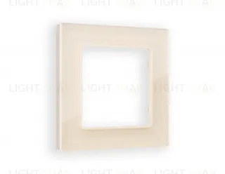 Рамка одинарная Ambrella Volt Platos бежевое стекло органик AF330301 AF330301