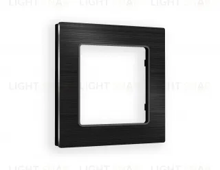 Рамка одинарная Ambrella Volt Platos черный металл шлифованный AF550501 AF550501