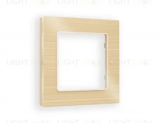 Рамка одинарная Ambrella Volt Platos шампань металл шлифованный AF550301 AF550301