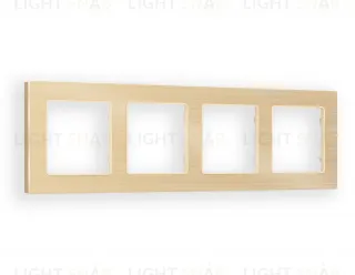 Рамка четверная Ambrella Volt Platos шампань металл шлифованный AF550304 AF550304