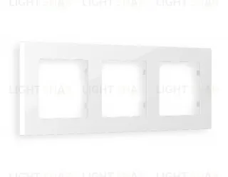 Рамка тройная Ambrella Volt Techno белый глянец AF220103 AF220103