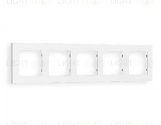Рамка пятерная Ambrella Volt Techno белый матовый AF220125 AF220125