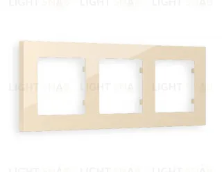 Рамка тройная Ambrella Volt Techno бежевый глянец AF220303 AF220303