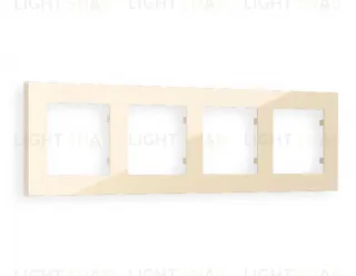 Рамка четверная Ambrella Volt Techno бежевый глянец AF220304 AF220304