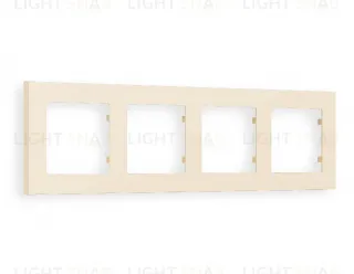 Рамка четверная Ambrella Volt Techno бежевый матовый AF220334 AF220334