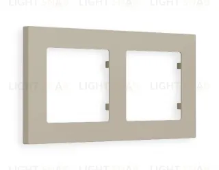 Рамка двойная Ambrella Volt Techno серо-бежевый матовый AF220362 AF220362