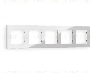 Рамка пятерная Ambrella Volt Techno серебро глянец AF220405 AF220405