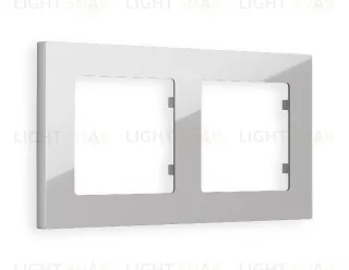 Рамка двойная Ambrella Volt Techno серебро глянец AF220402 AF220402