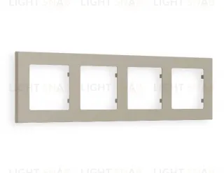 Рамка четверная Ambrella Volt Techno серо-бежевый матовый AF220364 AF220364